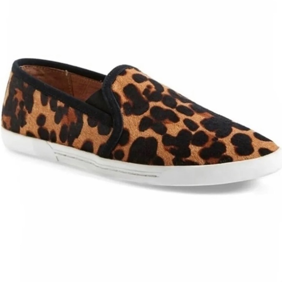 Joie Kidmore Leopard Print Calf Hair Slip on Sneakers Size 40 - Picture 1 of 9